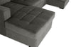 Made in Canada Legend 3-Piece Chenille Fabric Sleeper Sectional with Two Storage Chaises - Pewter Brown | Sofa-lit sectionnel Legend 3 pièces fabriqué au Canada en tissu de chenille avec 2 fauteuils longs de rangement - brun étain