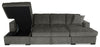 Made in Canada Legend 3-Piece Chenille Fabric Sleeper Sectional with Two Storage Chaises - Pewter Brown | Sofa-lit sectionnel Legend 3 pièces fabriqué au Canada en tissu de chenille avec 2 fauteuils longs de rangement - brun étain