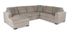 Made in Canada Legend 3-Piece Left-Facing Chenille Fabric Sleeper Sectional with Storage Chaise - Platinum Beige | Sofa-lit sectionnel de gauche Legend 3 pièces fabriqué au Canada en tissu de chenille avec fauteuil long de rangement - beige platine