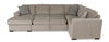 Made in Canada Legend 3-Piece Left-Facing Chenille Fabric Sleeper Sectional with Storage Chaise - Platinum Beige | Sofa-lit sectionnel de gauche Legend 3 pièces fabriqué au Canada en tissu de chenille avec fauteuil long de rangement - beige platine
