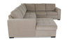 Made in Canada Legend 3-Piece Left-Facing Chenille Fabric Sleeper Sectional with Storage Chaise - Platinum Beige | Sofa-lit sectionnel de gauche Legend 3 pièces fabriqué au Canada en tissu de chenille avec fauteuil long de rangement - beige platine