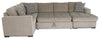 Made in Canada Legend 4-Piece Right-Facing Chenille Fabric Sleeper Sectional with Storage Chaise - Platinum Beige | Sofa-lit sectionnel de droite Legend 4 pièces fabriqué au Canada en tissu de chenille avec fauteuil long de rangement - beige platine