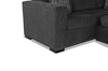 Made in Canada Legend 3-Piece Right-Facing Chenille Fabric Sleeper Sectional with Storage Chaise - Pepper Grey | Sofa-lit sectionnel de droite Legend 3 pièces fabriqué au Canada en tissu de chenille avec fauteuil long de rangement - gris poivre