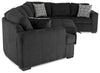 Made in Canada Legend 3-Piece Left-Facing Chenille Fabric Cuddler Sleeper Sectional - Pepper Grey | Sofa-lit sectionnel de gauche Legend 3 pièces fabriqué au Canada en tissu de chenille avec fauteuil enveloppant - gris poivre