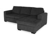 Made in Canada Legend 2-Piece Right-Facing Chenille Fabric Sleeper Sectional with Storage Chaise - Pepper Grey | Sofa-lit sectionnel de droite Legend 2 pièces fabriqué au Canada en tissu de chenille avec fauteuil long de rangement - gris poivre