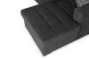 Made in Canada Legend 2-Piece Right-Facing Chenille Fabric Sleeper Sectional with Storage Chaise - Pepper Grey | Sofa-lit sectionnel de droite Legend 2 pièces fabriqué au Canada en tissu de chenille avec fauteuil long de rangement - gris poivre