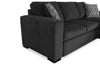 Made in Canada Legend 2-Piece Right-Facing Chenille Fabric Sleeper Sectional with Storage Chaise - Pepper Grey | Sofa-lit sectionnel de droite Legend 2 pièces fabriqué au Canada en tissu de chenille avec fauteuil long de rangement - gris poivre