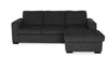 Made in Canada Legend 2-Piece Right-Facing Chenille Fabric Sleeper Sectional with Storage Chaise - Pepper Grey | Sofa-lit sectionnel de droite Legend 2 pièces fabriqué au Canada en tissu de chenille avec fauteuil long de rangement - gris poivre