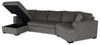 Made in Canada Legend 3-Piece Right-Facing Chenille Fabric Cuddler Sleeper Sectional with Chaise - Pewter Brown | Sofa-lit sectionnel enveloppant de droite Legend 3 pièces fabriqué au Canada en tissu de chenille avec fauteuil long - brun étain