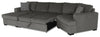 Made in Canada Legend 3-Piece Right-Facing Chenille Fabric Cuddler Sleeper Sectional with Chaise - Pewter Brown | Sofa-lit sectionnel enveloppant de droite Legend 3 pièces fabriqué au Canada en tissu de chenille avec fauteuil long - brun étain