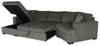 Made in Canada Legend 3-Piece Right-Facing Chenille Fabric Cuddler Sleeper Sectional with Chaise - Pewter Brown | Sofa-lit sectionnel enveloppant de droite Legend 3 pièces fabriqué au Canada en tissu de chenille avec fauteuil long - brun étain