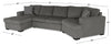 Made in Canada Legend 3-Piece Right-Facing Chenille Fabric Cuddler Sleeper Sectional with Chaise - Pewter Brown | Sofa-lit sectionnel enveloppant de droite Legend 3 pièces fabriqué au Canada en tissu de chenille avec fauteuil long - brun étain