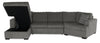 Made in Canada Legend 3-Piece Right-Facing Chenille Fabric Cuddler Sleeper Sectional with Chaise - Pewter Brown | Sofa-lit sectionnel enveloppant de droite Legend 3 pièces fabriqué au Canada en tissu de chenille avec fauteuil long - brun étain