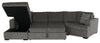 Made in Canada Legend 3-Piece Right-Facing Chenille Fabric Cuddler Sleeper Sectional with Chaise - Pewter Brown | Sofa-lit sectionnel enveloppant de droite Legend 3 pièces fabriqué au Canada en tissu de chenille avec fauteuil long - brun étain