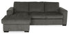 Made in Canada Legend 2-Piece Left-Facing Chenille Fabric Sleeper Sectional with Storage Chaise - Pewter Brown | Sofa-lit sectionnel de gauche Legend 2 pièces fabriqué au Canada en tissu de chenille avec fauteuil long de rangement - brun étain