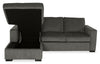 Made in Canada Legend 2-Piece Left-Facing Chenille Fabric Sleeper Sectional with Storage Chaise - Pewter Brown | Sofa-lit sectionnel de gauche Legend 2 pièces fabriqué au Canada en tissu de chenille avec fauteuil long de rangement - brun étain