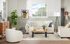 Made in Canada Lennox 35" Chenille Fabric Chair with Reversible Cushions and Track Arms - Taupe | Fauteuil Lennox de 35 po fabriqué au Canada en tissu de chenille avec coussins réversibles et accoudoirs rectilignes - taupe