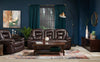 Leo 41" Leather-Look Fabric Rocker Reclining Chair - Walnut Brown | Fauteuil berçant et inclinable Leo de 41 po en tissu d’apparence cuir - brun noyer