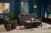 Leo 41" Leather-Look Fabric Rocker Reclining Chair - Walnut Brown | Fauteuil berçant et inclinable Leo de 41 po en tissu d’apparence cuir - brun noyer