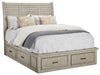 Levi Platform Storage Bed with Headboard & Frame, Wooden, Drift Grey - Queen Size | Lit plateforme de rangement Levi en bois avec tête de lit et cadre de lit, gris bois de grève - format grand lit