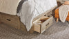 Levi Platform Storage Bed with Headboard & Frame, Wooden, Drift Grey - Queen Size | Lit plateforme de rangement Levi en bois avec tête de lit et cadre de lit, gris bois de grève - format grand lit