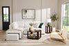 Loft 27.55" Boucle Fabric Accent Chair with Accent Pillow and Wood Armrests and Legs - White | Fauteuil d’appoint Loft de 27,55 po en tissu bouclé avec coussin décoratif, accoudoirs et pattes en bois - blanc