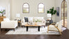 Loft 27.55" Boucle Fabric Accent Chair with Accent Pillow and Wood Armrests and Legs - White | Fauteuil d’appoint Loft de 27,55 po en tissu bouclé avec coussin décoratif, accoudoirs et pattes en bois - blanc
