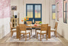 Lotus Dining Chair with Polyester Fabric, Wood, Slat-back - Natural | Chaise de salle à manger Lotus en tissu de polyester et bois avec dossier à lattes - naturelle
