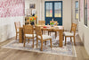Lotus Dining Chair with Polyester Fabric, Wood, Slat-back - Natural | Chaise de salle à manger Lotus en tissu de polyester et bois avec dossier à lattes - naturelle