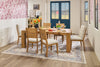 Lotus Dining Chair with Polyester Fabric, Wood, Slat-back - Natural | Chaise de salle à manger Lotus en tissu de polyester et bois avec dossier à lattes - naturelle
