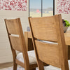 Lotus Dining Chair with Polyester Fabric, Wood, Slat-back - Natural | Chaise de salle à manger Lotus en tissu de polyester et bois avec dossier à lattes - naturelle