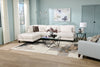 Prism 31.5" Modern Glass Top Coffee Table – Glass with Metal Base  | Table à café moderne Prism de 31,5 po avec dessus en verre - verre avec base en métal