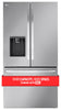 LG 36" 31 Cu. Ft. French-Door Standard-Depth MAX™ Refrigerator - Smudge Proof Stainless Steel - LRFX… | Réfrigérateur LG de 31 pi³ et de 36 po à portes françaises de profondeur standard MAXMC - acier inox…
