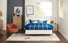 Luna Upholstered Wingback Bed in Taupe Fabric - Queen Size | Lit rembourré à oreilles Luna en tissu taupe - format grand lit