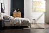 Luna Upholstered Wingback Bed in Taupe Fabric - Queen Size | Lit rembourré à oreilles Luna en tissu taupe - format grand lit