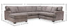 Made in Canada Luxe 3-Piece Left-Facing Fabric Sectional with Removable Cushions - Zaftig Dove Grey | Sofa sectionnel de gauche Luxe 3 pièces fabriqué au Canada en tissu avec coussins amovibles - gris colombe Zaftig