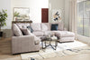 Made in Canada Luxe 3-Piece Right-Facing Fabric Sectional with Removable Cushions - Zaftig Dove Grey | Sofa sectionnel de droite Luxe 3 pièces fabriqué au Canada en tissu avec coussins amovibles - gris colombe Zaftig