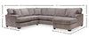 Made in Canada Luxe 3-Piece Right-Facing Fabric Sectional with Removable Cushions - Zaftig Dove Grey | Sofa sectionnel de droite Luxe 3 pièces fabriqué au Canada en tissu avec coussins amovibles - gris colombe Zaftig
