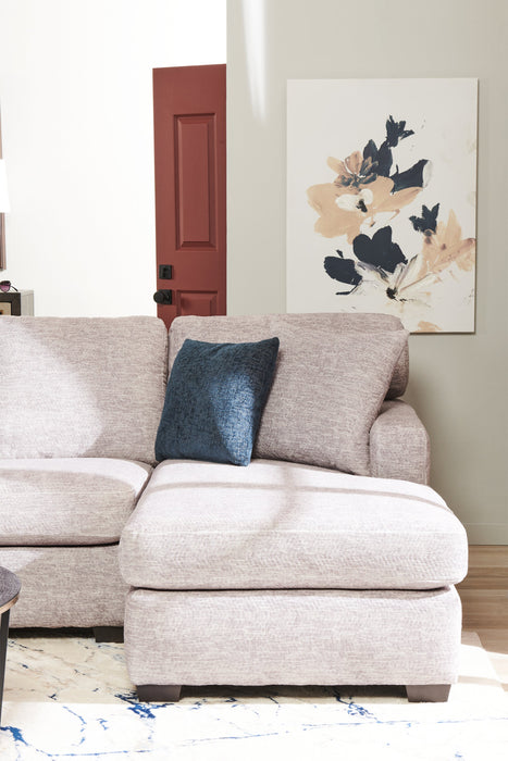 Made in Canada Luxe 3-Piece Right-Facing Fabric Sectional with Removable Cushions - Zaftig Dove Grey
