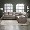 Marcel 6-Piece Genuine Leather Power Reclining Sectional with Storage Console and USB Port - Grey | Sofa sectionnel à inclinaison électrique Marcel 6 pièces en cuir véritable avec console de rangement et port USB - gris