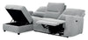 Meadow 2-Piece Left-Facing Chenille Fabric Power Reclining Sectional with Storage Chaise - River Grey | Sofa sectionnel de gauche à inclinaison électrique Meadow 2 pièces en tissu de chenille avec fauteuil long de rangement - gris rivière
