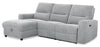 Meadow 2-Piece Left-Facing Chenille Fabric Power Reclining Sectional with Storage Chaise - River Grey | Sofa sectionnel de gauche à inclinaison électrique Meadow 2 pièces en tissu de chenille avec fauteuil long de rangement - gris rivière