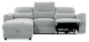 Meadow 2-Piece Left-Facing Chenille Fabric Power Reclining Sectional with Storage Chaise - River Grey | Sofa sectionnel de gauche à inclinaison électrique Meadow 2 pièces en tissu de chenille avec fauteuil long de rangement - gris rivière