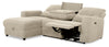 Meadow 2-Piece Left-Facing Chenille Fabric Power Reclining Sectional with Storage Chaise - Taupe | Sofa sectionnel de gauche à inclinaison électrique Meadow 2 pièces en tissu de chenille avec fauteuil long de rangement - taupe