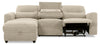 Meadow 2-Piece Left-Facing Chenille Fabric Power Reclining Sectional with Storage Chaise - Taupe | Sofa sectionnel de gauche à inclinaison électrique Meadow 2 pièces en tissu de chenille avec fauteuil long de rangement - taupe