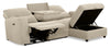 Meadow 2-Piece Right-Facing Chenille Fabric Power Reclining Sectional with Storage Chaise - Taupe | Sofa sectionnel de droite à inclinaison électrique Meadow 2 pièces en tissu de chenille avec fauteuil long de rangement - taupe