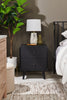Milan Bedside 2-Drawer Nightstand, Mid-Century Modern,  22"W x 26"H - Black | Table de nuit moderne du milieu du 20e siècle Milan de 22 po (l) x 26 po (H) à 2 tiroirs - noire