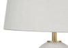 26" White and Gold Table Lamp|Lampe de table de 26 po blanche et dorée