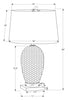 26" White and Gold Table Lamp|Lampe de table de 26 po blanche et dorée