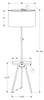 63" Black Metal Tripod Floor Lamp with USB Port|Lampe à pied de style trépied de 63 po en métal noir avec port USB